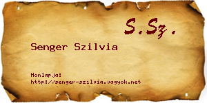 Senger Szilvia névjegykártya